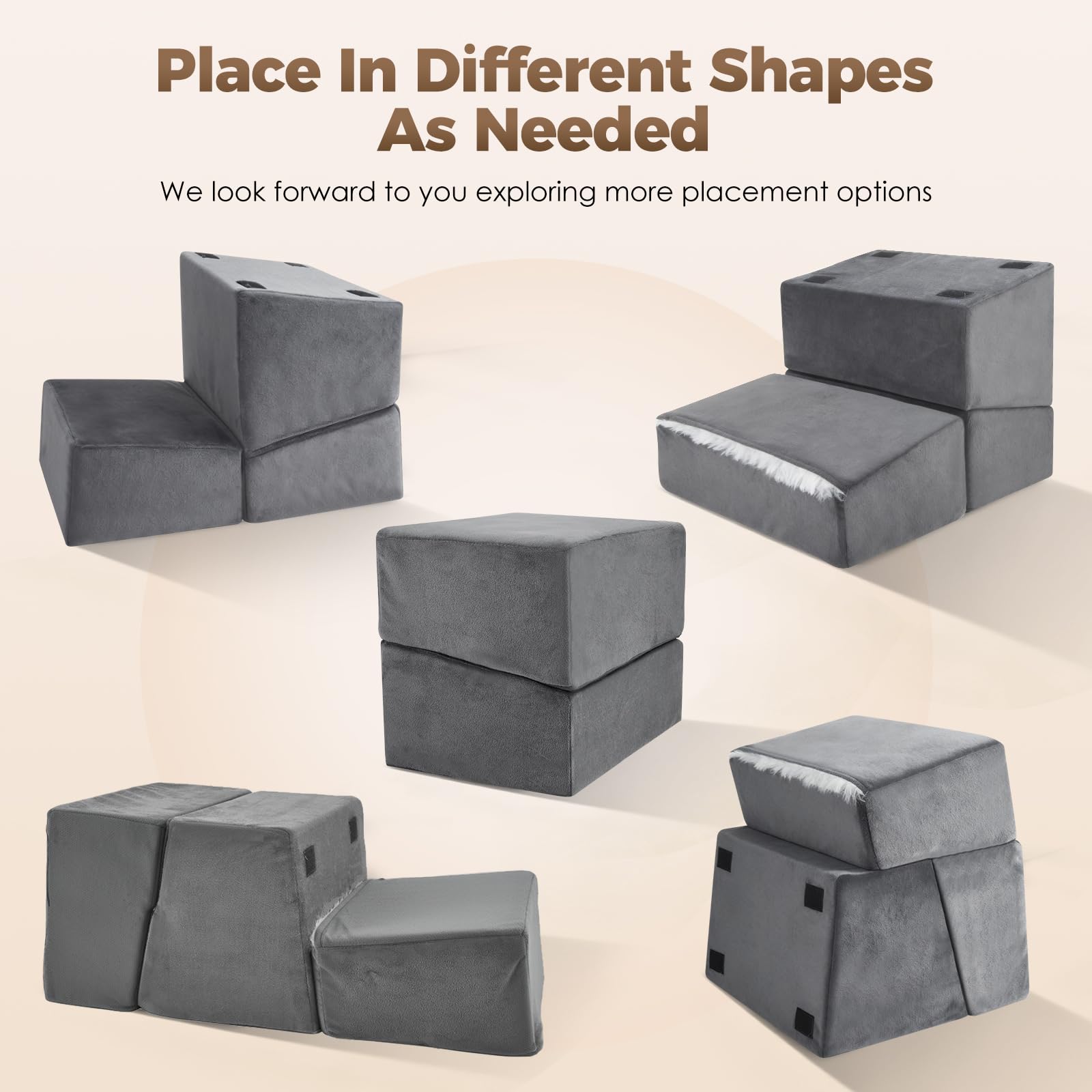 Reposapiés para debajo del escritorio en la oficina, reposapiés de 3 alturas ajustables 15/27/45 cm, descanso ergonómico con funda lavable para silla de oficina y silla de juegos, silla de oficina y