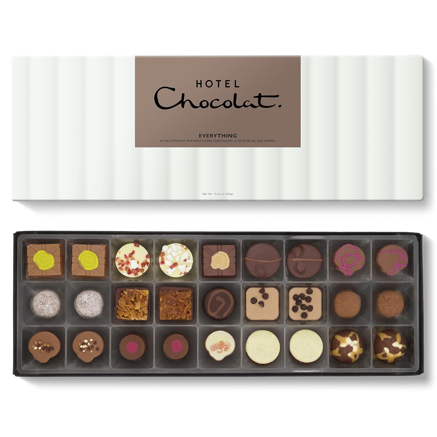 Hotel Chocolat - Everything Sleekster - Assortment of 27 Milk, White and Dark Chocolates - Chocolate Gift Box for Birthday, Thank You, Anniversary, Holidays