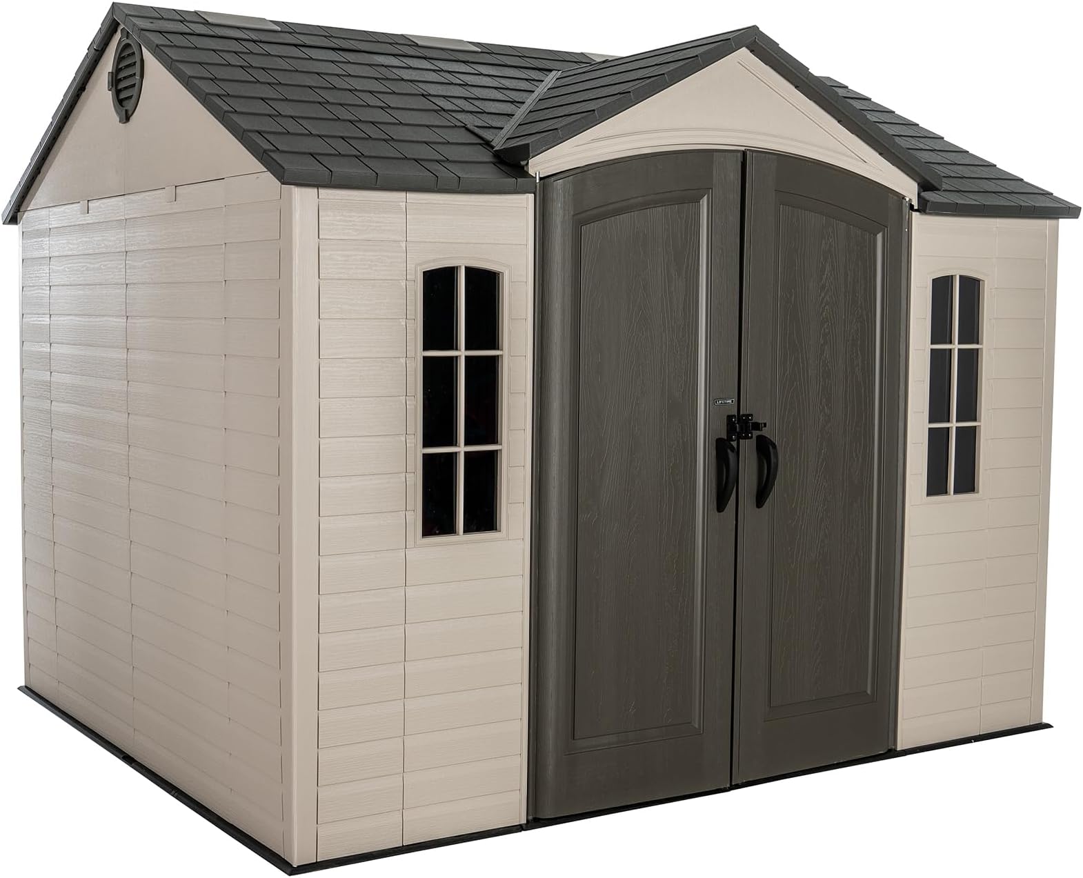 Lifetime Outdoor Storage Shed, 10 x 8 Foot Patio, Lawn