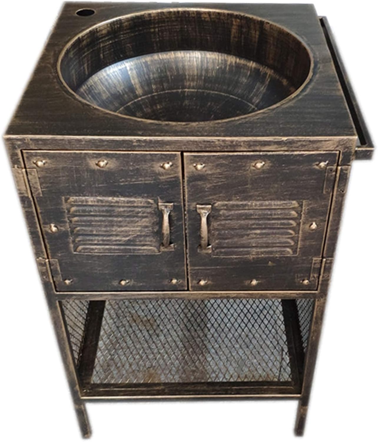 Modern Free Standing Bathroom Sink, Industrial Style