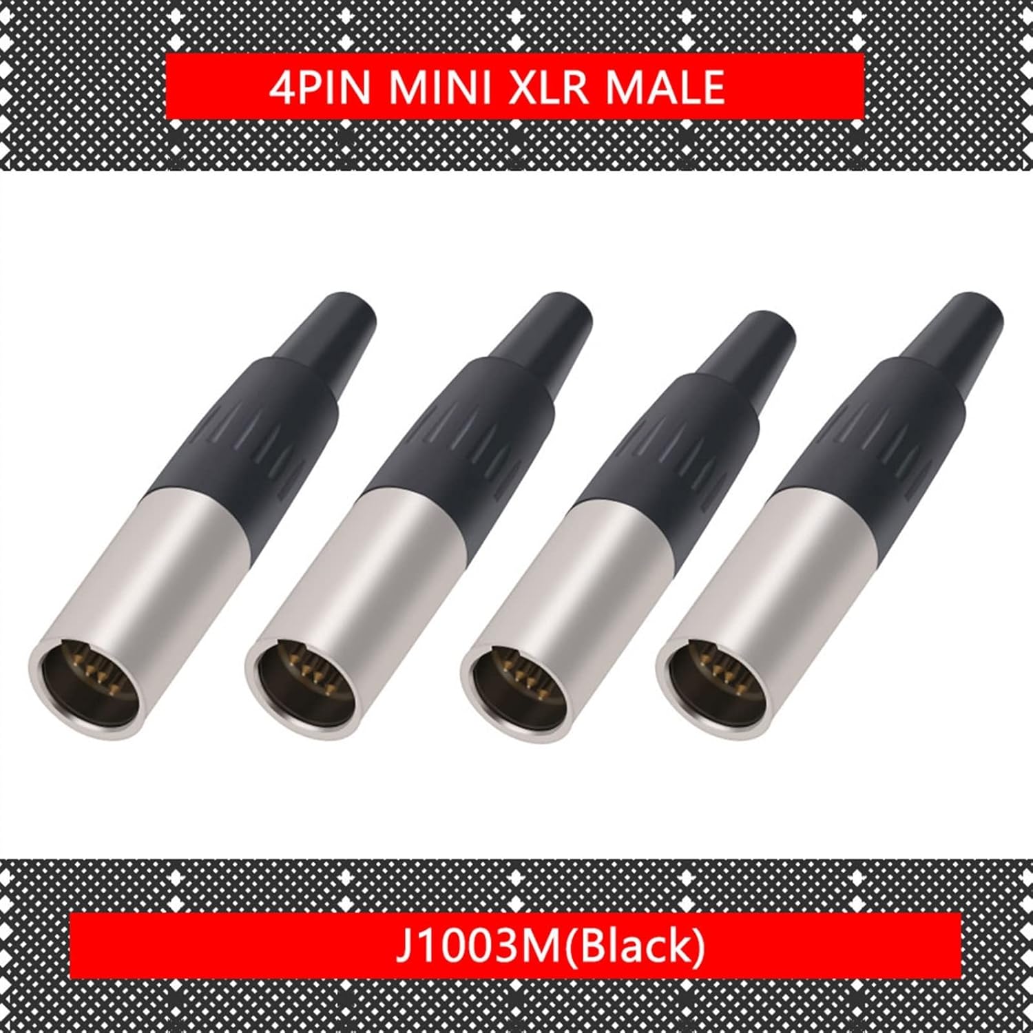 X L R 3Pin 4Pin 5Pin 6Pin Female Jack Plug Soldering M I C Cable Wire Connector Small X L R Socket Microphone Plug Jack 10Pcs(10xM 4P)