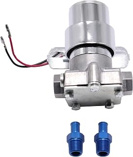 1 pc Electronic Fuel Pumps Chrome Aluminium Electric 110 GPH 3/8" NPT Inlet/Outlet