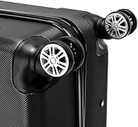 Vista 8 de Juego de equipaje de 3 piezas – Maletas con ruedas giratorias multidireccionales – Bolsa de viaje Maleta ABS con bloqueo TSA – Maletas de carcasa
