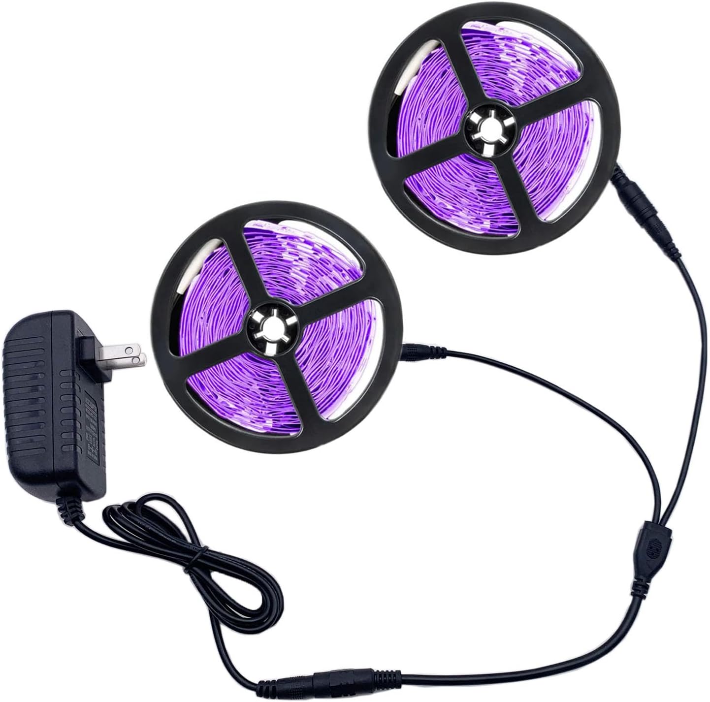 UV DC 12V 10M LED Light Strip Ultraviolet 385-400nm Black Light 2835 SMD UV Lamp Flexible LED Ribbon for Glow Party, Indoor Birthday, Body Paint,Halloween (10m)