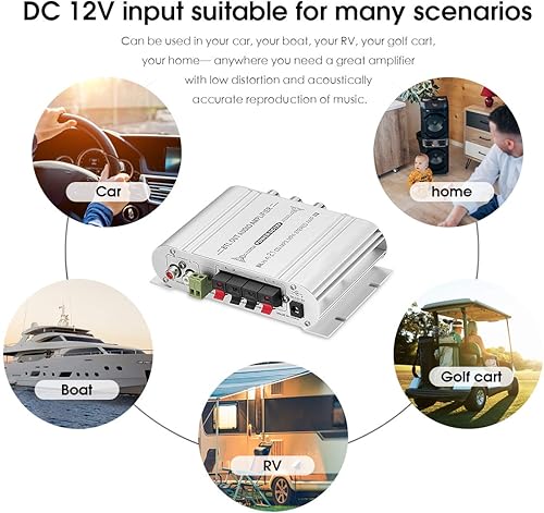 Miniatura 2 de Mini amplificador de audio estéreo de alta fidelidad de 2.1 canales para el hogar coche subwoofer marino amplificador