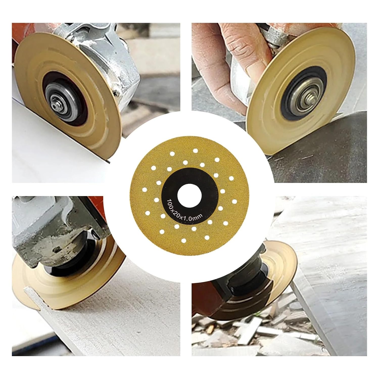 Tile Blade Discos para Cortar Ceramica 6pc 100mm Dual-use Cutting Grinding Saw Blade Round Disc Emery