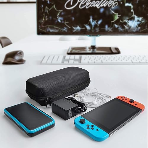 Miniatura 7 de Deruitu Funda de transporte para Switch compatible con Nintendo SwitchSwitch OLED - Adaptador de cargador de CA - con 20 cartuchos de juego carcasa