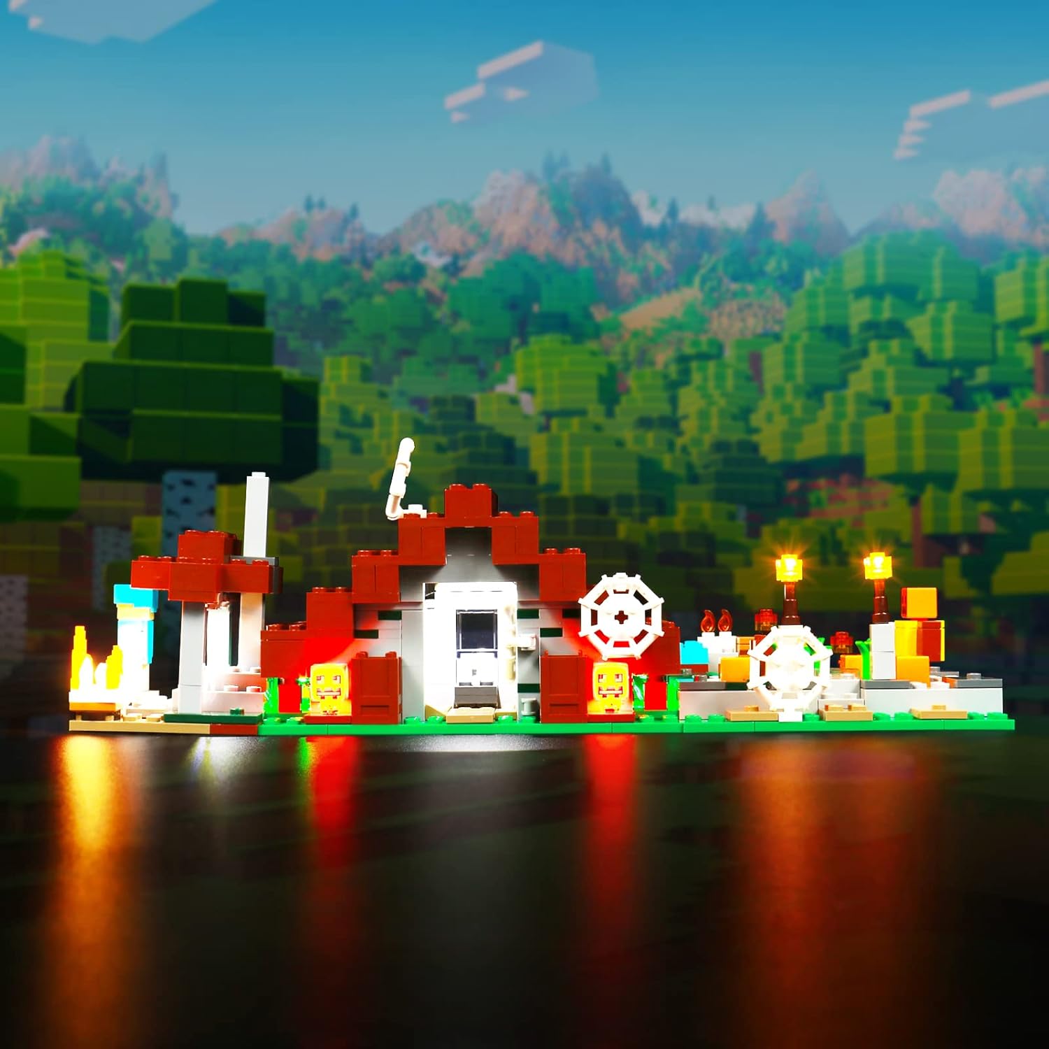 BrickBling LED Light Compatible with Lego Minecraft Abandoned Village, Minecraft Village Light Kit Compatible with Lego 21190 (No Model, Only Lights)