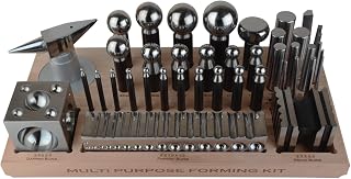 43-Piece Multi-Purpose Metal Forming Dapping Set w/Block, Anvil, & Swage Jewelry Making Repair Metal Forming Tool