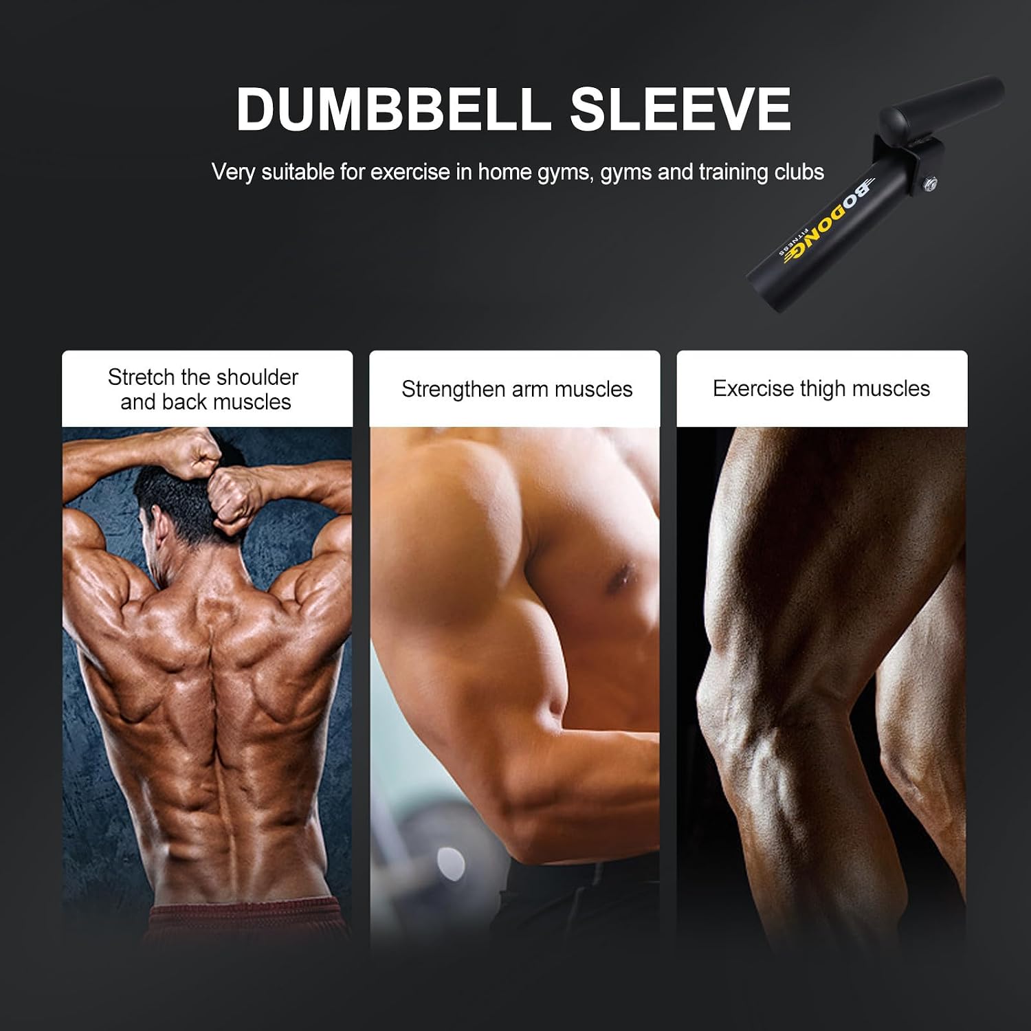 Abaodam 1pc Multifunction Barbell Sleeve Portable Barbell Attachment for Home Gym Training Easy to Install Pull Back Handle for Muscle Strengthening and Core Workouts image 4