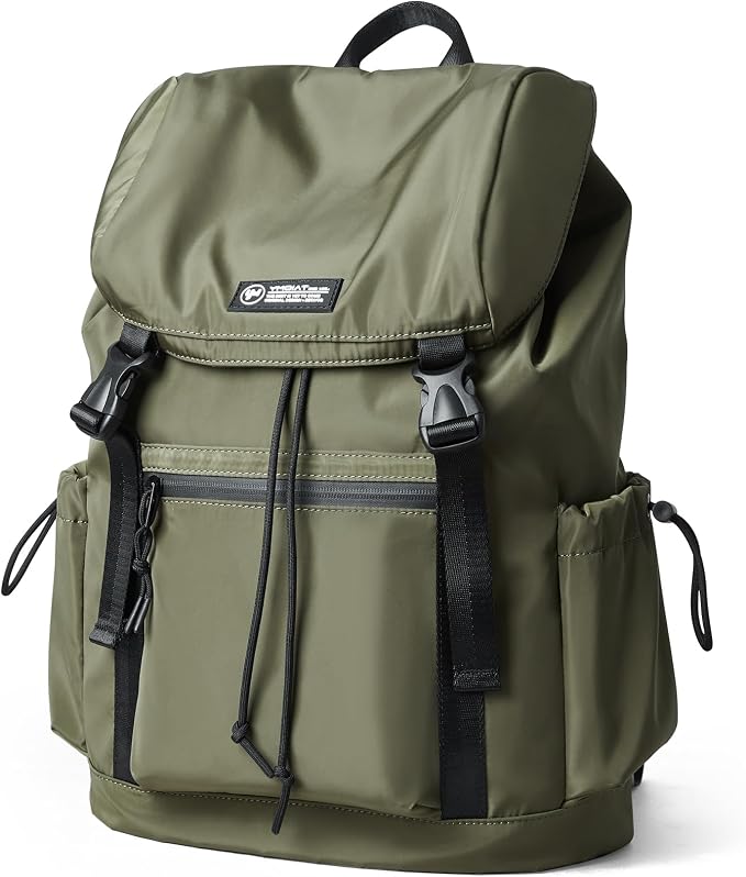 MOYYI Men's Travel Backpack Waterproof Laptop Daypack - Anti-Theft Flap Design, 17.3" Compatible