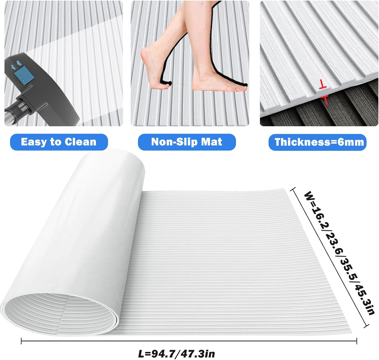 Boat Flooring EVA Foam Boat Decking Camo 94"x45"/35"/23" Non-Slip Boat Mat Self-Adhesive Foam Boat Deck Flooring Carpet Mat Rolls for Kayak Deck Boat Yacht Flooring Motorboat