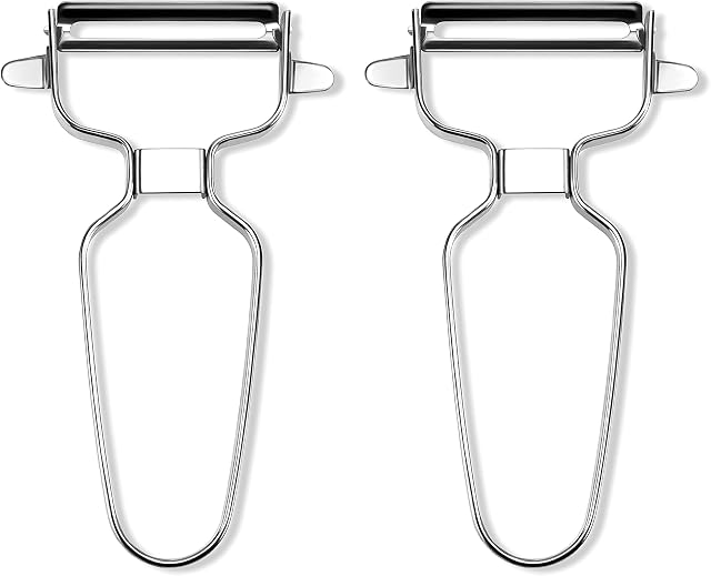 Roponan 2 Pcs Potato Peeler, Stainless Steel Vegetable Peeler, Y-Shaped Swivel Speed Peeler for Kitchen