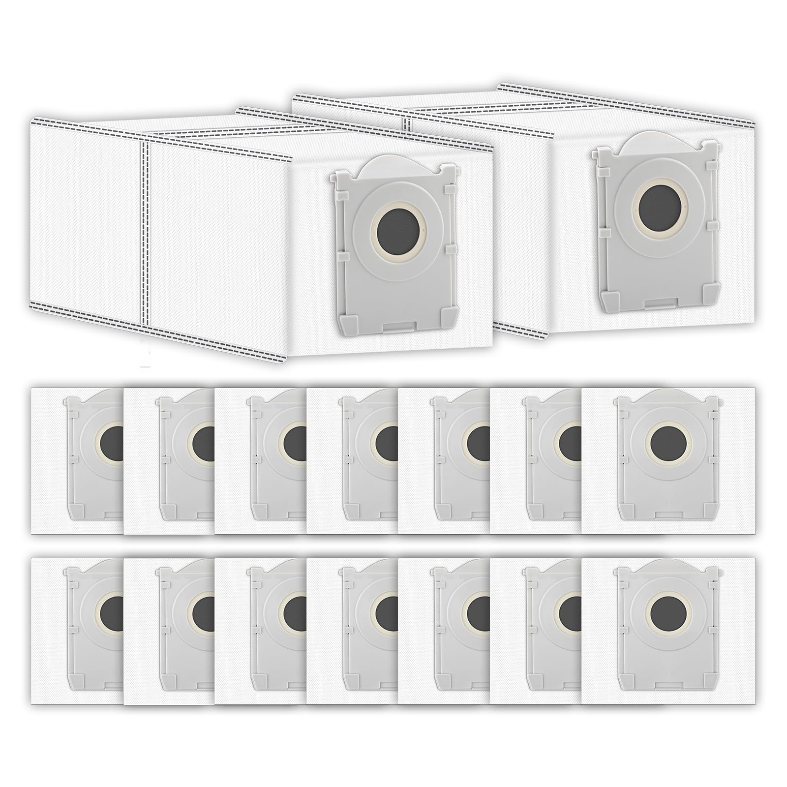 (16 Pack) T50 PRO Omni Replacement Dust Bags for ECOVACS DEEBOT T50 PRO Omni, X9 PRO OMNI, T80 Omni, T50 MAX PRO Omni, X8 Pro Omni Robot Vacuum Bag, Activated Carbon Disposable Bags, Dust Bag