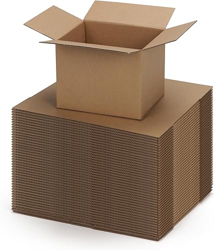 ZBEIVAN Cajas de envío de cartón corrugado de 4 x 4 x 3 pulgadas, caja de correo de papel kraft para mudanza, paquete de 40 unidades