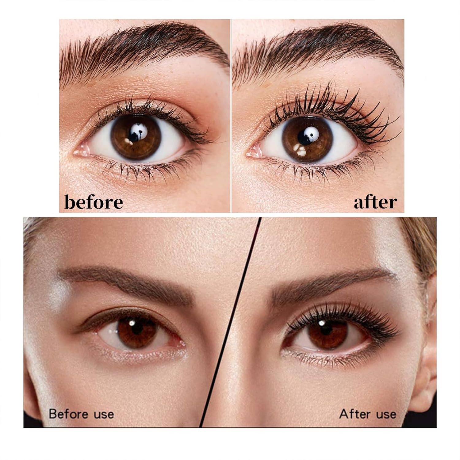 2026 New 7D Mascara Fiber Lashes Waterproof, Advanced Black 7D Colossal Mascara, Thickening Softer Fuller Lashes Mascara, Thickening Eye Makeup for Defined Curl for Women (4 Bottle)