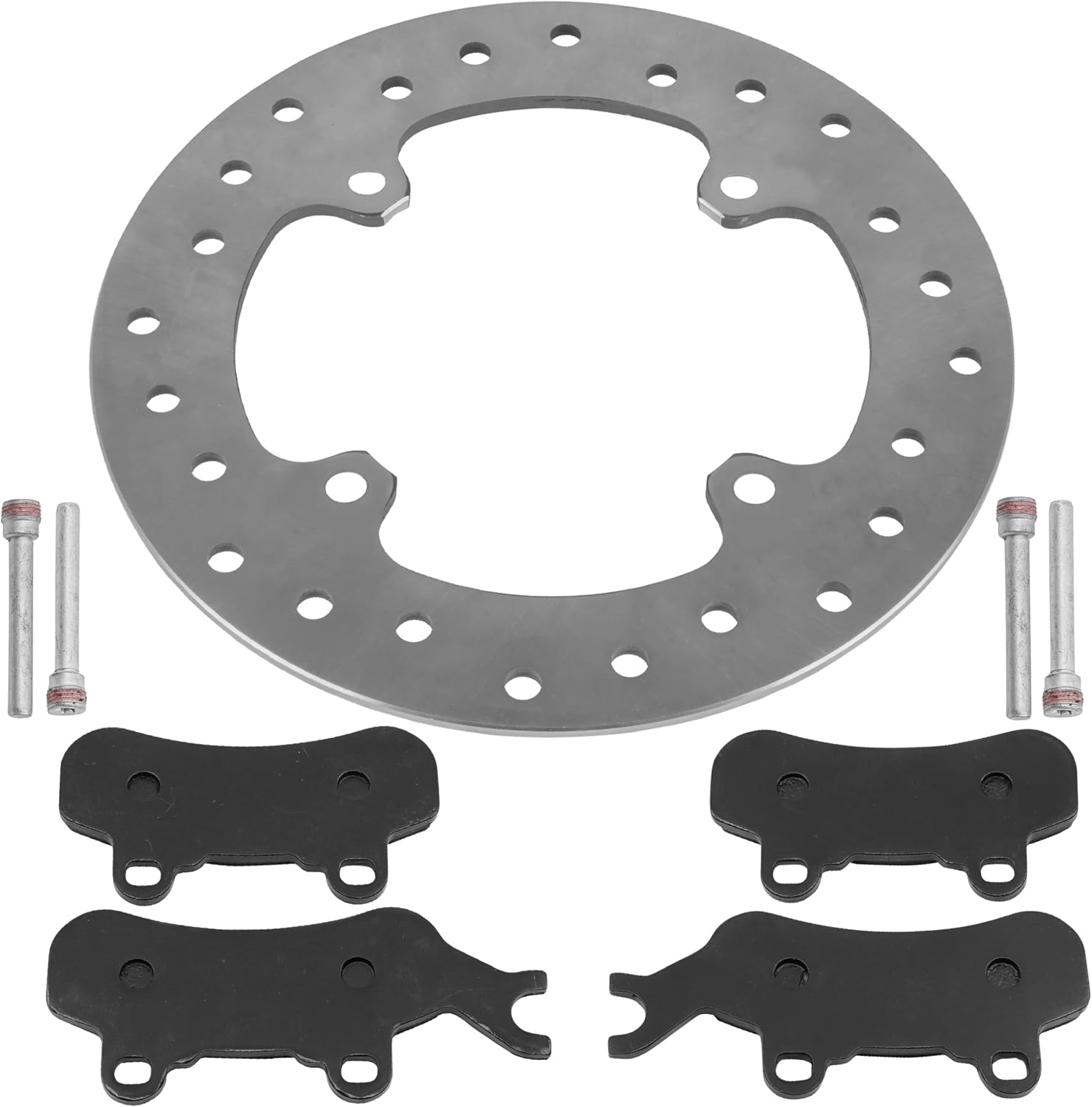 Caltric 705601511 715900379 715900380 Brake Disc Rotor with Brake Pads Compatible with Can-Am