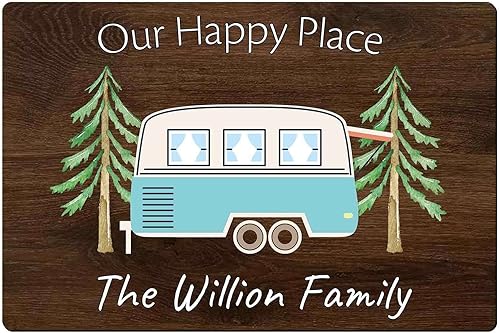 Tapete personalizado para puerta de caravana con nombre decoraciones personalizadas para autocaravana interior con nombre familiar accesorios de