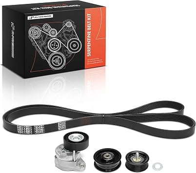A-Premium Engine Serpentine Belt Drive Kit Compatible with Mercedes-Benz | for C300, C350, E350, E350, E550, GLK350, ML350, ML550, GL450, GL550, S550, CLS550, SL550, SLK350, SLK300, R350, CL550, G550
