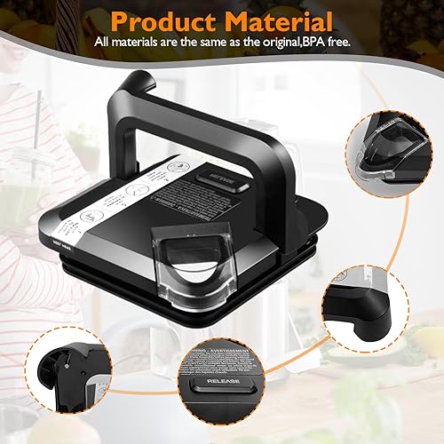 Miniatura 5 de Tapa de bloqueo de repuesto para Ninja, piezas de repuesto de licuadoras de 72 onzas para jarra BL610 NJ601AMZ BL642 BL710WM BN701 BN750 BN751 BN801