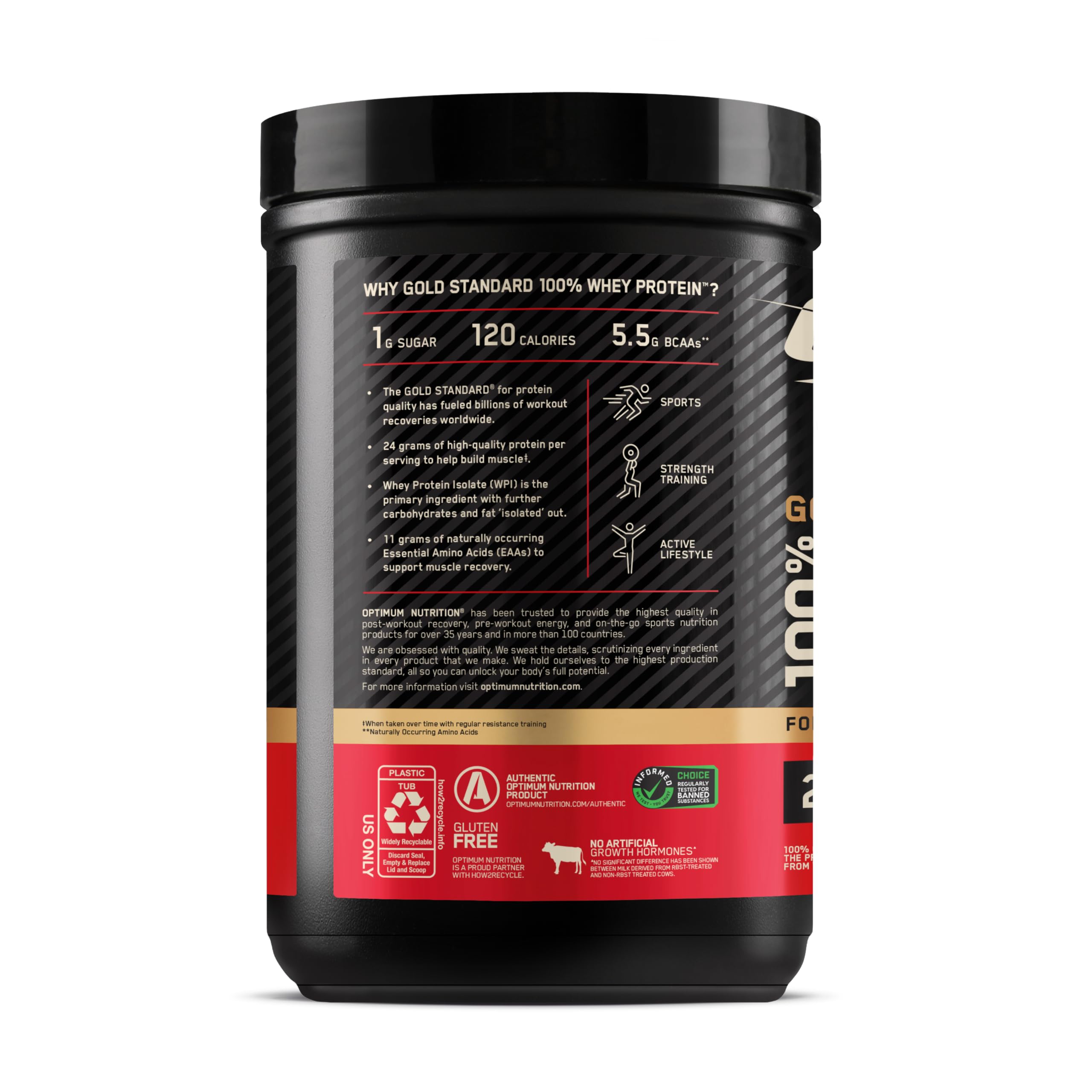 Optimum Nutrition Gold Standard Whey Protein Powder Vanilla Ice Cream .68LB — Amazon image 11