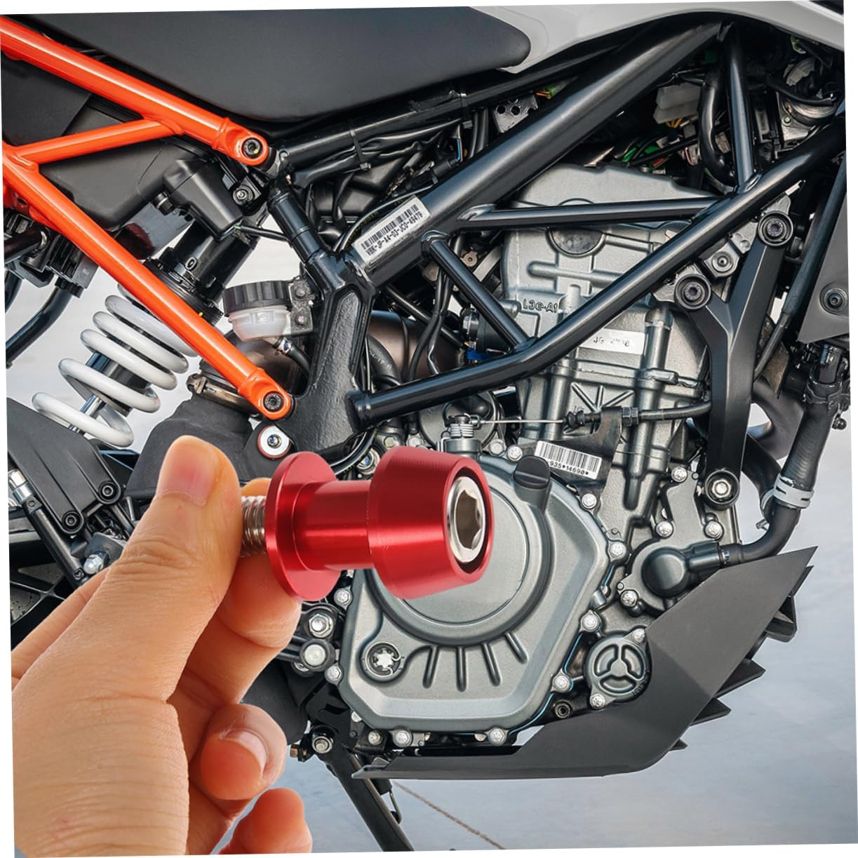 2 Pairs Motorcycle Swing Arm Spool Slider Stand Screws Aluminum Alloy for Various Models Precision Machining for Easy Installation Durable Motorbike Accessories