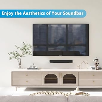 Soundbar Mount Compatible for Sonos Beam Wall Mount Bracket | Compatible with Gen 1 & Gen 2 Sonos Beam Sound Bar, Black