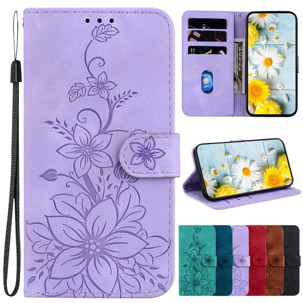 Étui compatible avec Samsung Galaxy S20 Ultra (Couleur : noir) étui portefeuille à fleurs Étui à rabat en cuir