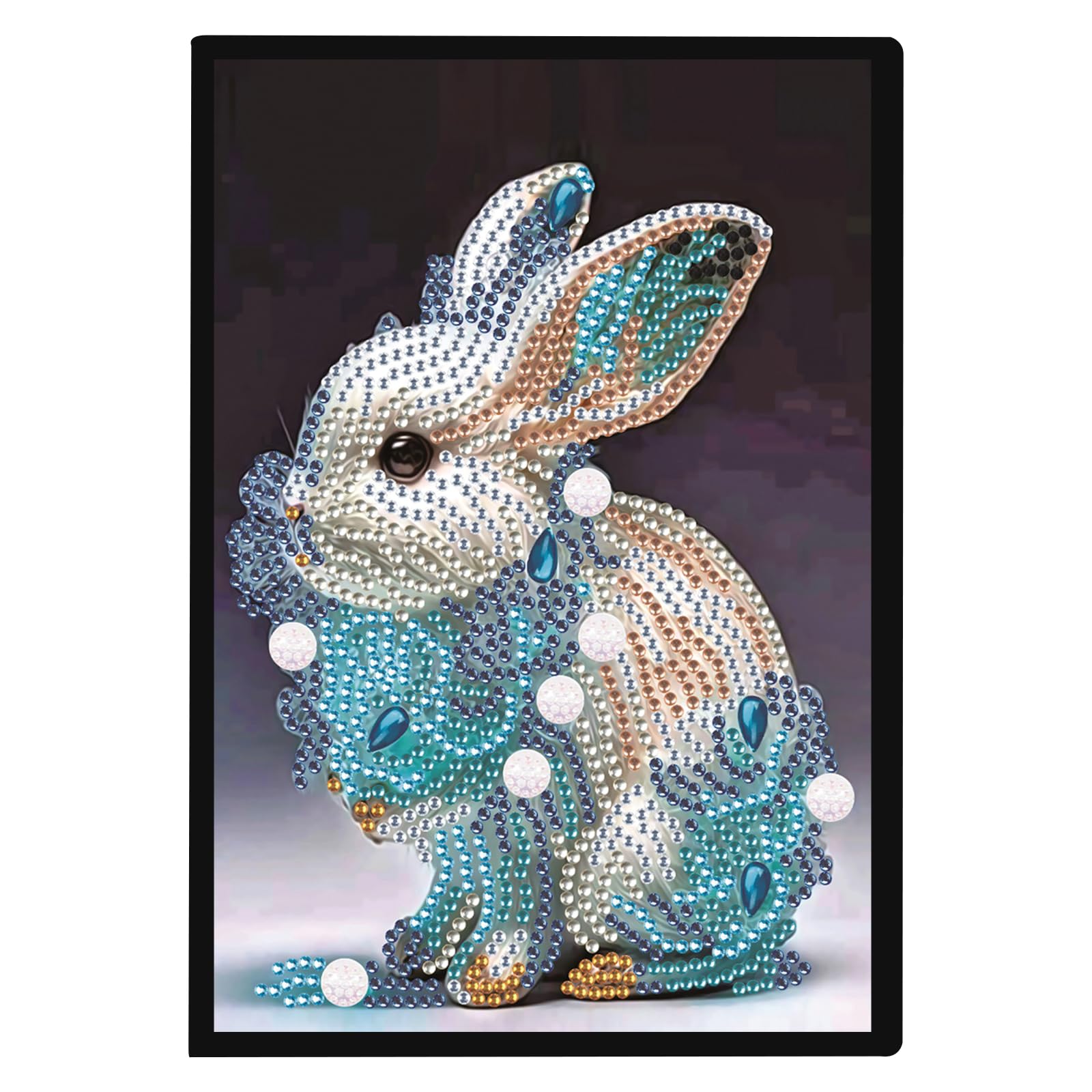 DCIDBEI Diamond Painting Notebook Rabbit A5 Blank Diamond Painting Notebook Sketchbook Diary for Student Office School Supplies (50 Sheets) โ image 1