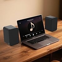 Vista 2 de Altavoz para estantería, altavoz activo Bluetooth 5.4 de 60 W, carcasa de madera, subwoofer 3D, sonido envolvente, altavoz Bluetooth, para el hogar