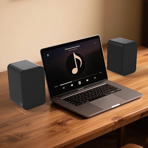 Miniatura 2 de Altavoz para estantería, altavoz activo Bluetooth 5.4 de 60 W, carcasa de madera, subwoofer 3D, sonido envolvente, altavoz Bluetooth, para el hogar,