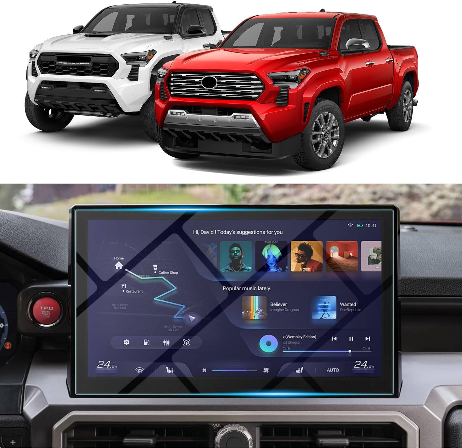 Amazon.com: Coleya 2024 2025 Tacoma Screen Protector for Toyota Tacoma ...