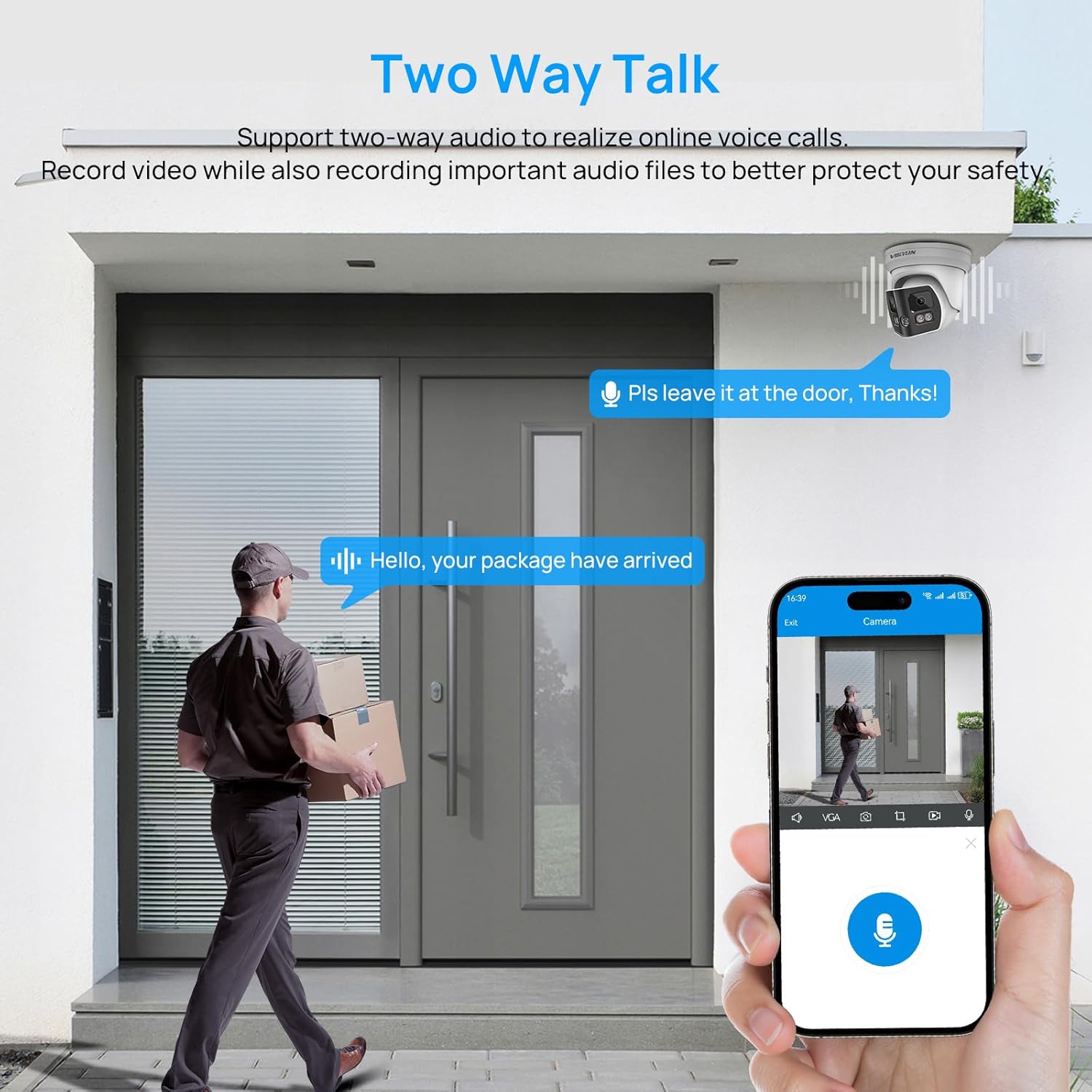VIKYLIN 4K 8MP Dual Lens Poe IP Security Camera Outdoor with 180° Panoramic Wide Angle, Full Color/EXIR2.0 Night Vision,Human/Vehicle Detection,2-Way Talk, Micro SD(512G),IP67,Blue Iris,NDAA Compliant