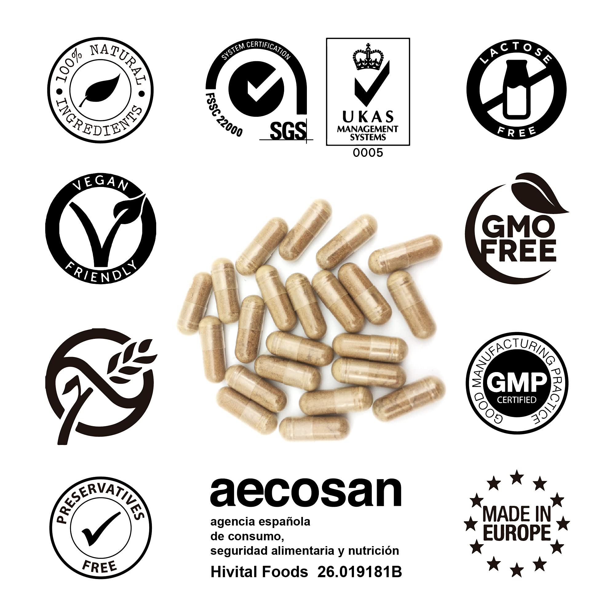 Aglio Nero 9000 mg. 180 capsule vegane per 6 mesi di trattamento. Estratto di aglio nero SENZA ODORE Allium Sativum. Prodotto in Europa da HIVITAL
