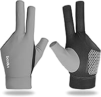 Vista 7 de YFY Guante de Billar de 3 Dedos para Mano Izquierda de Cuero Azul Adulto Unisex Jugadores de Billar Deportivo Compacto Fácil de Poner Guante