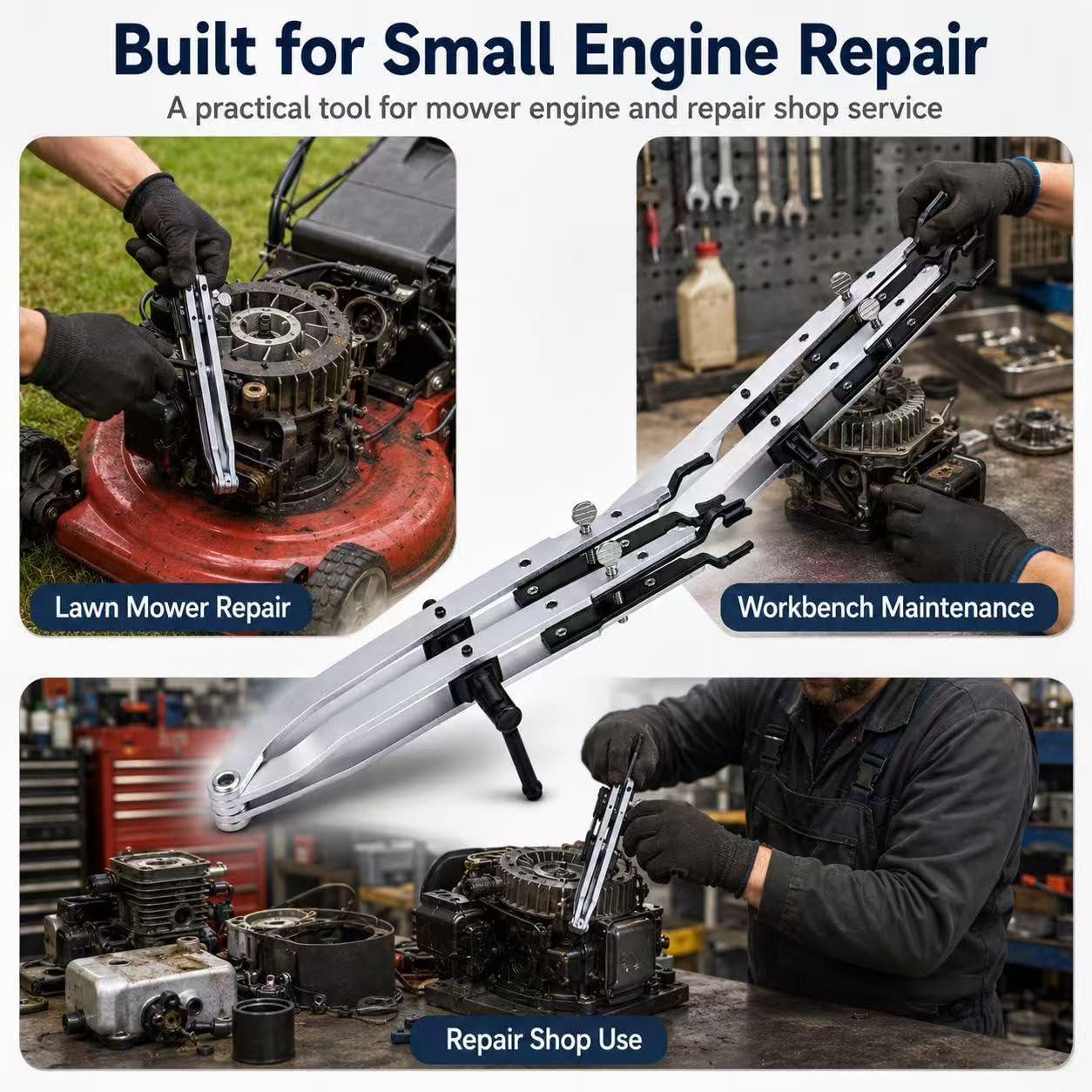 19063 Valve Spring Compressor Tool Compatible with Briggs & Stratton Small Engines, Replacement for Stens 750-174, Stainless Steel Valve Spring Installer Remover Tool