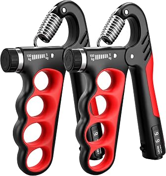 Senston Grip Strength Trainer 2 Pack, Adjustable 11-220lbs with Counter