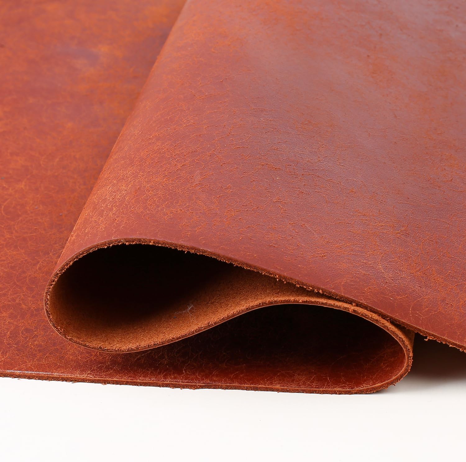 Eren's Leather Goods Pueblo Leather Sheets for Crafts, Full Grain Cowhide Tooling Leather Pieces (Cognac, 6"x12")