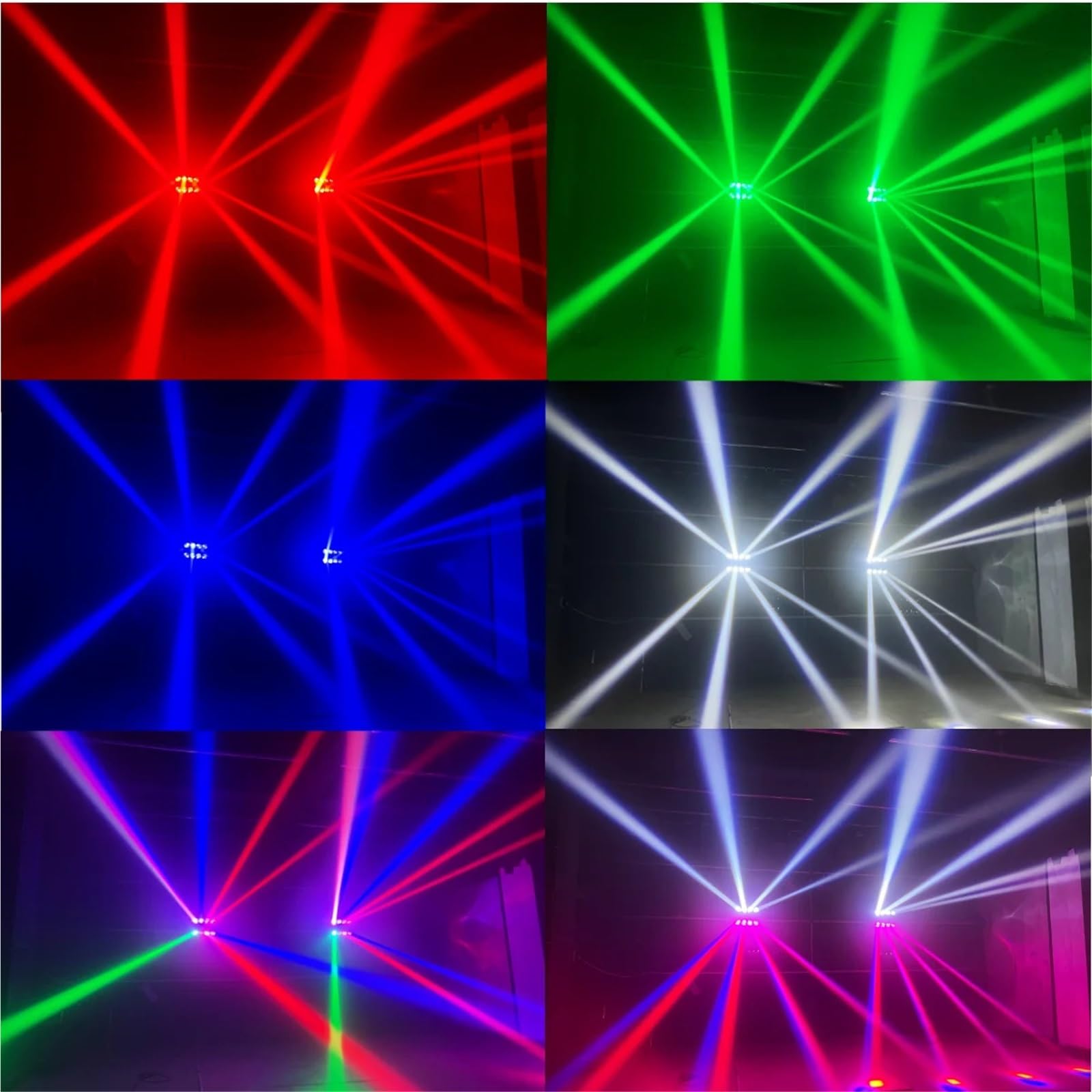 Lampada proiettore, Luce A Testa Mobile 4 in 1, Luce Wash, Luce Stroboscopica for DJ, Effetto Palco, Luce A Ragno A LED,per Feste di Compleanno e Ballo di Halloween