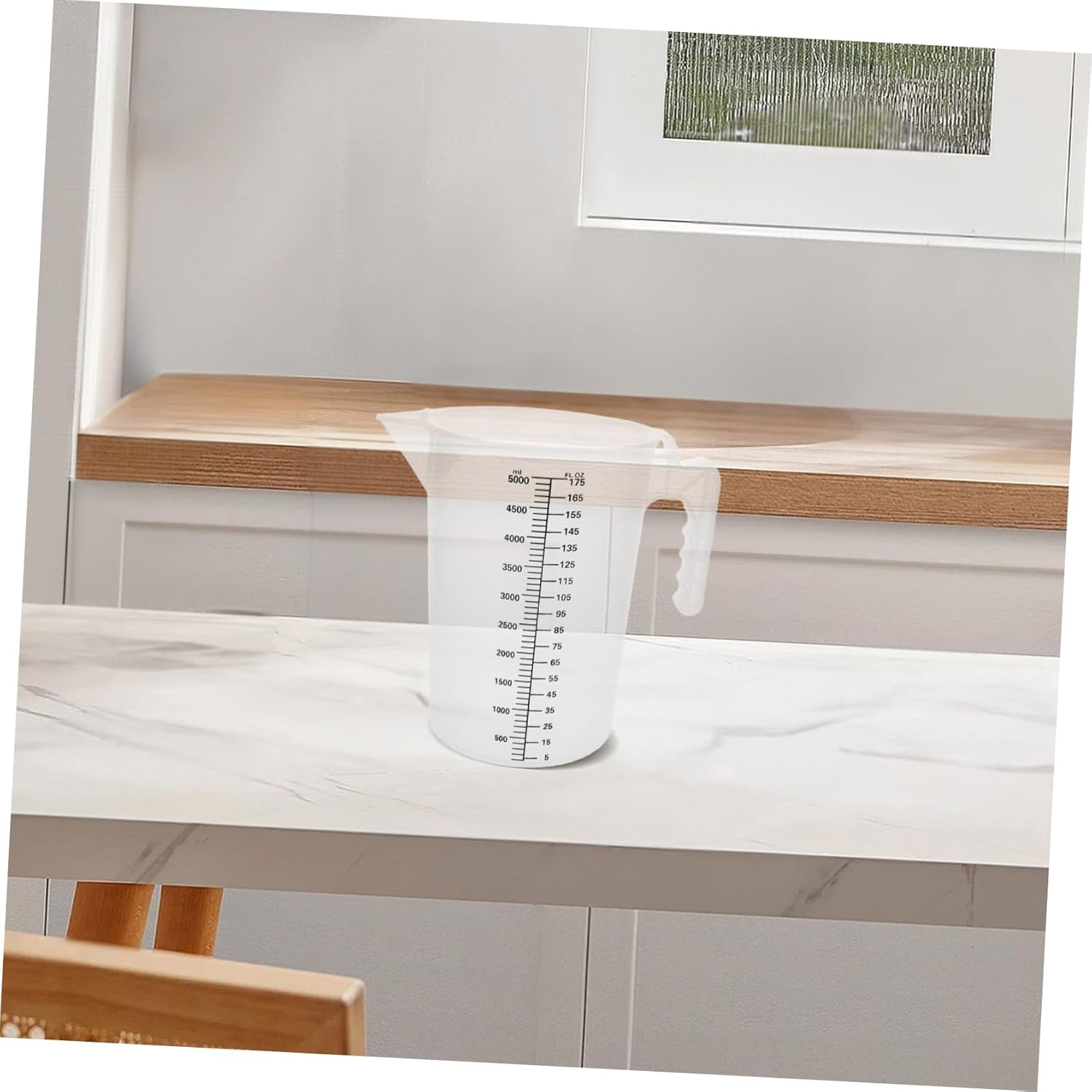 Large Measuring Pot Food Grade Juice Pitcher Dustproof Lid Accurate Scale for Commercial Milk Tea Shops