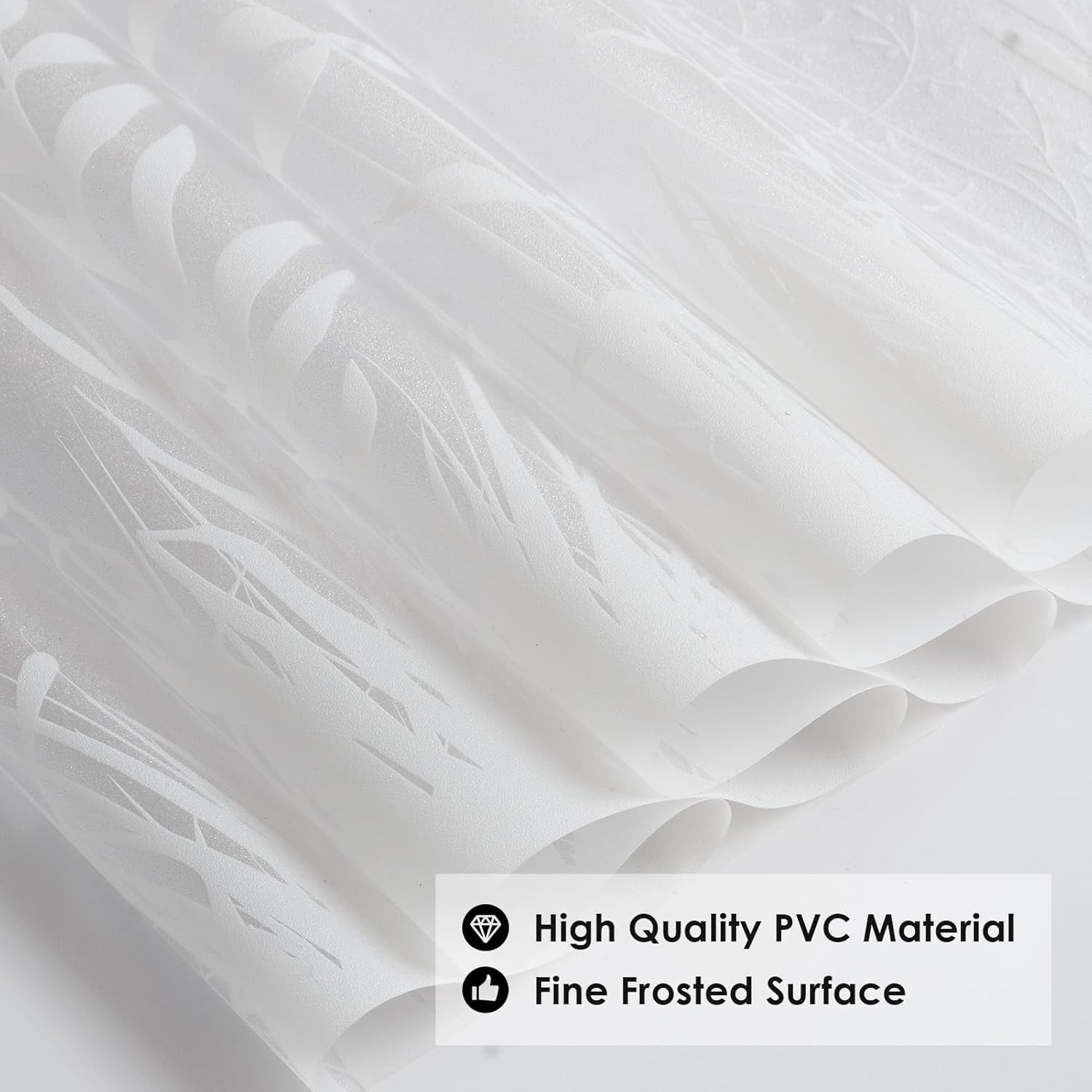 DKTIE Window Privacy Film with Installation Tools, Adhesive Peel and Stick Stained Glass Static Cling No Glue Waterproof for Home Decor, A424, 35.4" x 118.1"