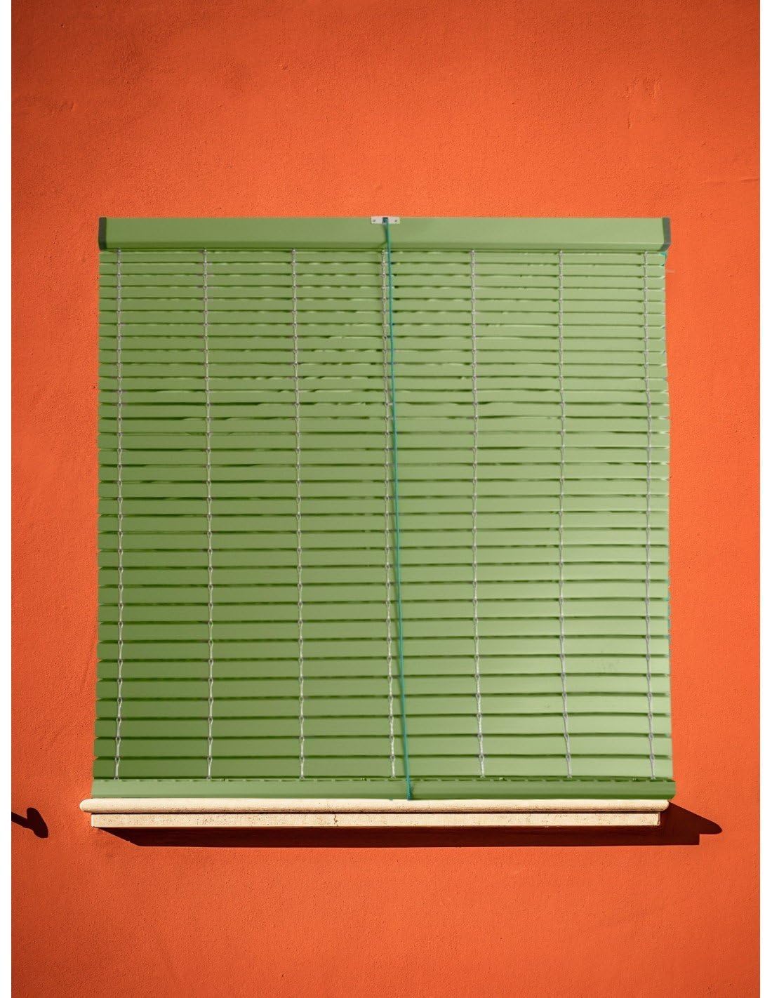 JARDIN202 - Persiana de PVC Alicantina con Polea Metálica | Persiana Enrollable | Estor Enrollable para Ventanas, Puertas, Salón y Cocina | 75 x 120 cm (Gris)