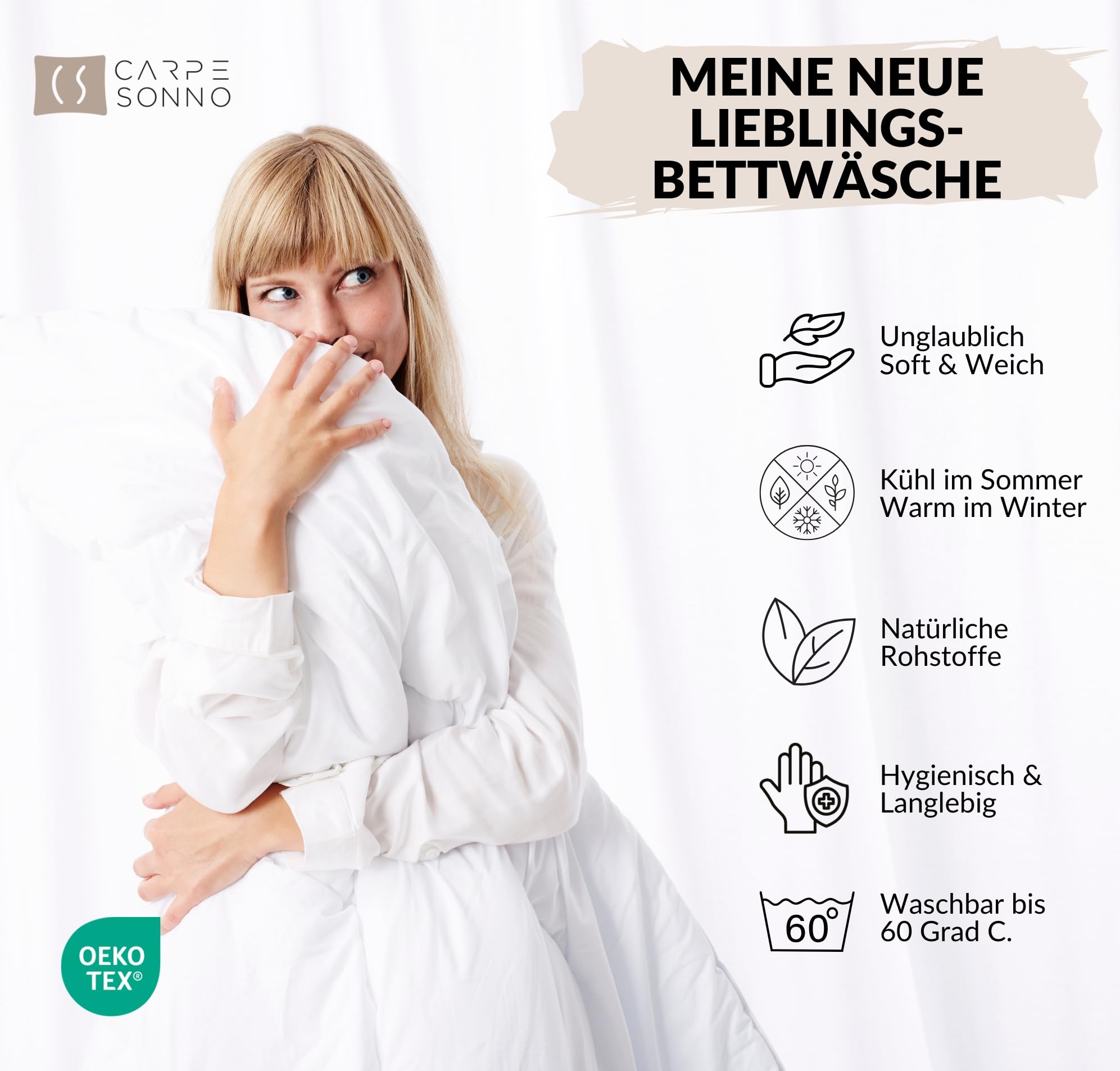 Carpe Sonno Lyocell Bettwäsche 135x200 cm [Tencel™] kühlend – Anthrazit
