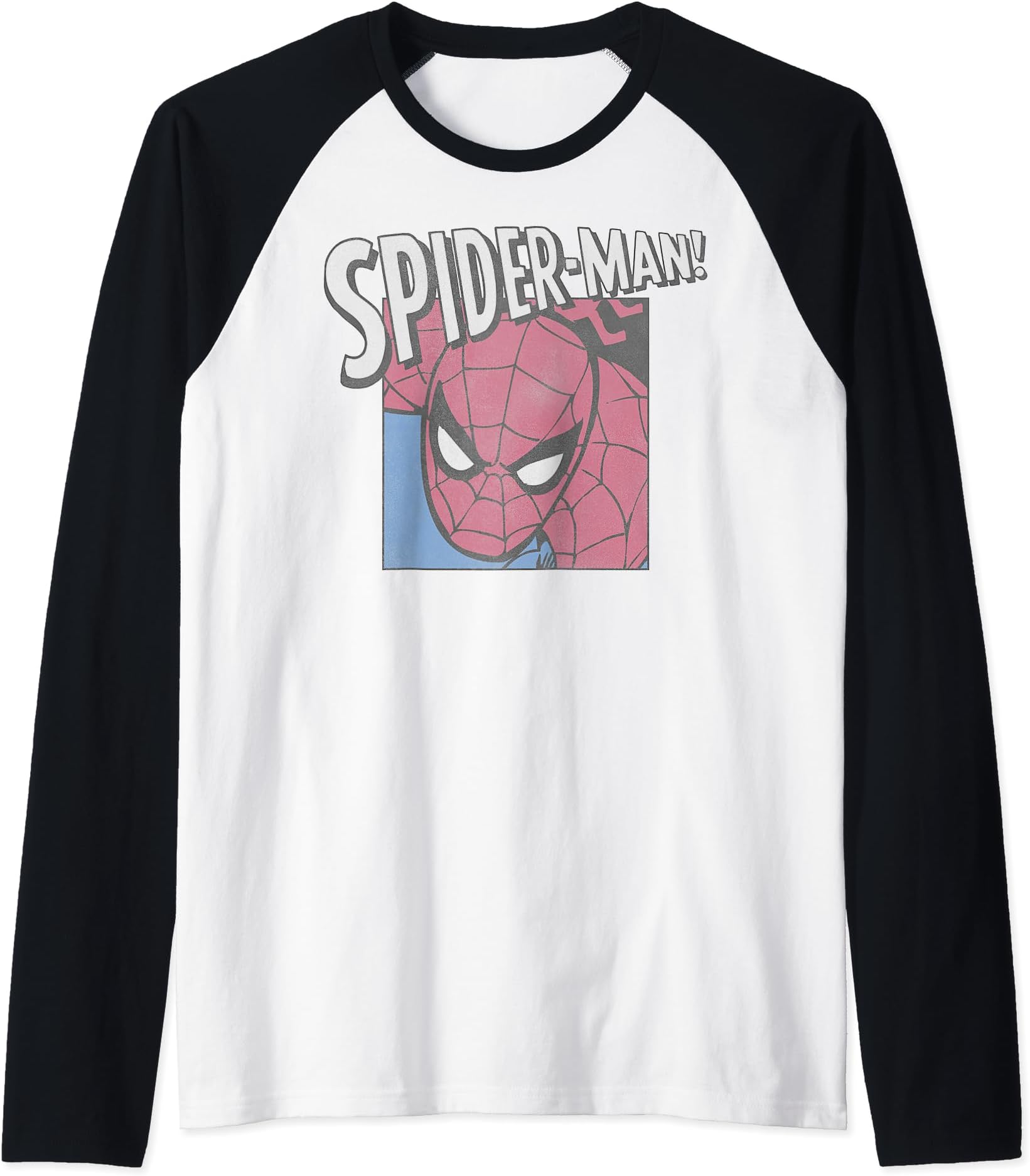 Spider-Man Retro Style Portrait Raglan Baseball Tee