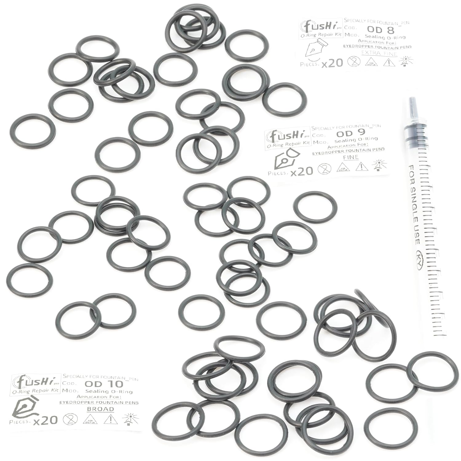 O Ring Set for Eyedropper Fountain Pens Seal Replacement
