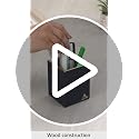 Image of Attro Pen Stand Wooden Designer Square Pen Holder Multipurpose Wooden Desk Organizer Perfect for Study Table, Office Desk- Blue