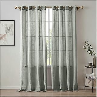 Gualiy Curtains Modern Living Room, Solid Color Living Room Curtains Window 55 x 95 inch Grey Modern Window Curtains for Living Room
