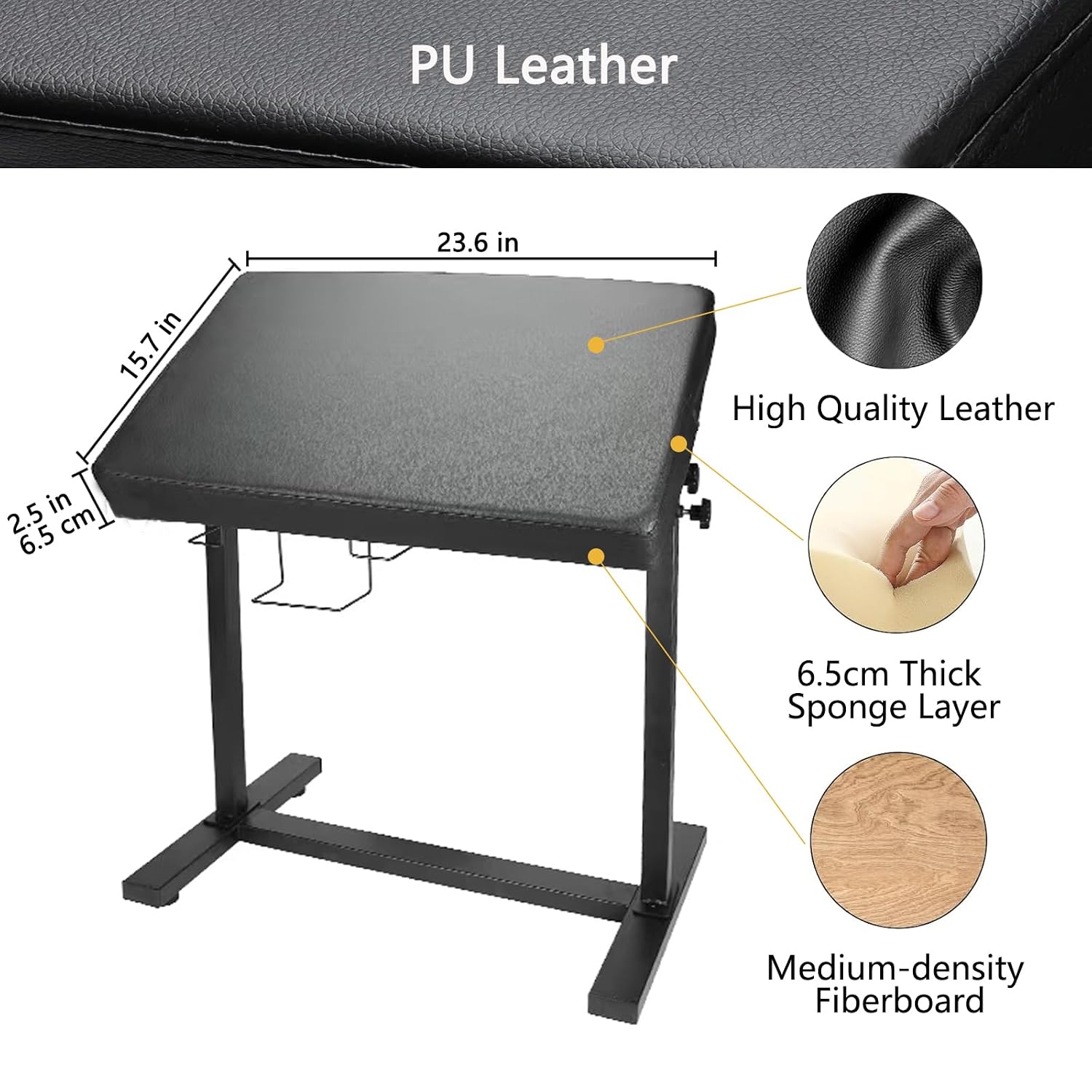 LEEYUKA Tattoo Arm Rest Stand Multifunctional Arm Rest for Tattooing Adjustable Height Oversized Soft Sponge Pad Furniture Supplies