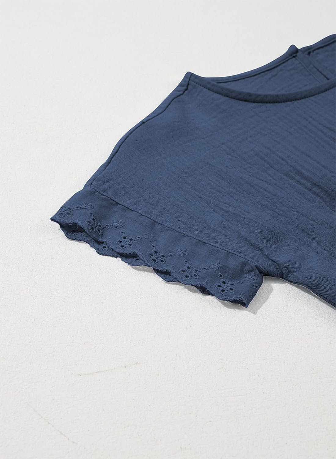 blibean Girls Cotton Short Sleeve Dresses Lace Semi Formal Dress Size 6-15 Years - Image 7