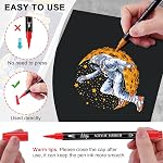 24 Coloris Stylos acryliques, Stylo à double pointe avec pointe moyenne et pointe de brosse pour la peinture de roche, céramique, bois, plastique, calligraphie, scrapbooking, lettering de brosse, fabrication de cartes, DIY Artisans et artisans